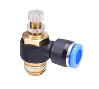 20/50/100PCS Air SL 1/8 1/4 3/8 1/2 Speed Control Adjustable Pneumatic Fitting Throttle Valve Controller 4 6 8 10mm Hose Tube(Yellow,20 PCS)