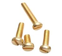 20/50/100pcs Brass Cheese Head Slotted Screw M0.8 M1 M1.2 M1.4 M1.6 M2 M2.5 M3 M3.5 M4 M5(M1.2X4 100PCS)