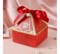 20/50/100Pcs Creative Gift Box Wedding Gift Gem Tower Candy Box with Ribbon Pearl Baby Shower Party Supplies Storage