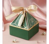 20/50/100Pcs Creative Gift Box Wedding Gift Gem Tower Candy Box with Ribbon Pearl Baby Shower Party Supplies Storage