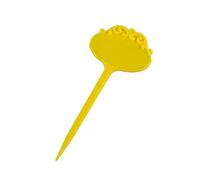 20/50/100pcs Flower-Shaped Plant Label Thickened Garden Plastic Waterproof Writable Tags Nursery Flower Soil Marker Tool for Naming Plants(Yellow,100PCS_16X6.5X5CM)