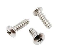 20/50/100pcs M1.2 M1.4 M1.6 M2 M2.2 M2.6 M3 M3.5 M4 M5 304 Stainless Steel Cross Recess Pan Round Head Flat End Self Tapping Screw(14mm,M4 50pcs)