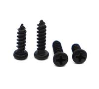 20/50/100pcs M1 M1.2 M1.4 M1.7 M2 M2.3 M2.6 M3 M3.5 M4 Black Steel Mini Small Micro Cross Round Pan Head Self Tapping Wood Screw(30mm,M3.5 50pcs)