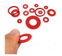 20/50/100pcs M2 M2.5 M3 M4 M5 M6 M8 M10 M12 M14 M16 Insulation Plain Gasket Ring Red Steel Paper Fiber Insulating Flat Washer(100pcs M3x6x0.8mm)