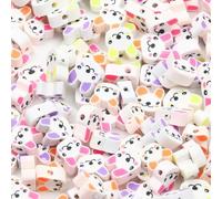 20/50/100pcs Mix Rabbit Polymer Clay Beads Cute Clay Spacer Beads for Jewelry Making DIY Bracelet Necklace Earrings Accessories-Mixed-50pcs