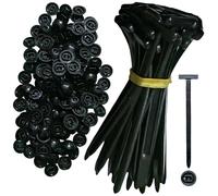20/50/100Pcs Nylon Universal Cable Tie Buckle, Heavy-Duty Self-Locking UV-Resistant Wire Nylon Zip Tie Holders, Universal Push Mount Zip Tie Holders, Black (50)