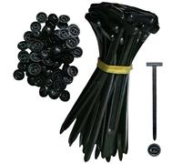 20/50/100Pcs Nylon Universal Cable Tie Buckle, Heavy-Duty Self-Locking UV-Resistant Wire Nylon Zip Tie Holders, Universal Push Mount Zip Tie Holders, Black (30)