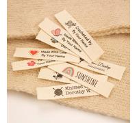 20/50/100pcs Personalized Cotton Label With Logo Or Text, Sewing Tags For Knitted Things, Custom Soft Ribbon Fabric Label, Handmade Tag For Hats, Clothing, Scarves(Width: 15mm)