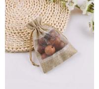 20/50/100pcs/Single Side Transparent Drawstring Jute Bag Candy Jewelry Packaging Wedding Birthday Party Gift Beam Storage Bag