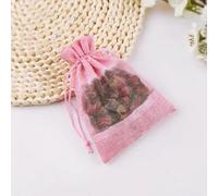 20/50/100pcs/Single Side Transparent Drawstring Jute Bag Candy Jewelry Packaging Wedding Birthday Party Gift Beam Storage Bag