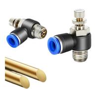 20/50/100pcs SL 4 6 8 10 12mm Fast Connection Pneumatic Fitting M5 1/8" 1/4" 3/8" 1/2 air Speed Regulating Valve Throttle Valve(SL6-02)