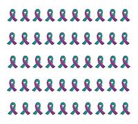 20/50/100pcs Suicide Prevention Awareness Ribbon Pin Purple & Teal Awareness Enamel Lapel Pin, Iron, no gemstone