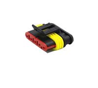 20/50/100Sets 1.5 Series 1/2/3/4/5/6 Pin AMP Automobile Connectors Super Seal Waterproof Electrical Wire PA66 Nylon(5P Female,100sets)