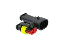 20/50/100Sets 1.5 Series 1/2/3/4/5/6 Pin AMP Automobile Connectors Super Seal Waterproof Electrical Wire PA66 Nylon(2P (Male Female),20 Sets)