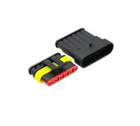 20/50/100Sets 1.5 Series 1/2/3/4/5/6 Pin AMP Automobile Connectors Super Seal Waterproof Electrical Wire PA66 Nylon(6P (Male Female),50 Sets)