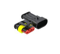 20/50/100Sets 1.5 Series 1/2/3/4/5/6 Pin AMP Automobile Connectors Super Seal Waterproof Electrical Wire PA66 Nylon(3P (Male Female),100sets)