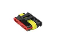 20/50/100Sets 1.5 Series 1/2/3/4/5/6 Pin AMP Automobile Connectors Super Seal Waterproof Electrical Wire PA66 Nylon(6P Female,100sets)