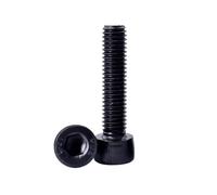 20/50/60/100pcs DIN912 Black Hex Socket Head Caps Bolt Screw M1.4 .6 M2 .5 M3 Grade12.9 Carbon Steel Hexagonal Screws(M2.5x10(60pcs))