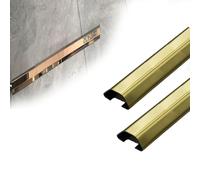 20 50 80 100 Mm Bottom Width Cable Gold Trunking For Home, Thick Self Adhesive Wire Cover Strip For Floor 1 2 4 10 Pcs, Office Cables Raceway Kit(2 PCS,W 20 MM L 180 CM)