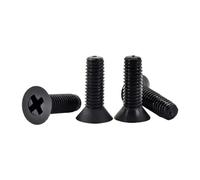 20-500Pcs M2M2.5M3M4M5M6M8 White Black Nylon Plastic Screw Metric Thread Countersunk Head Bolt Screw Fastener6-40mm(M6x12 (50Pcs),Black)