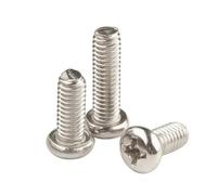 20-500pcs Nickel Plated Carbon Steel Cross Round Pan Head Screws - M1 M1.2 M1.4 M1.6 M1.7 M2 M2.5 M2.6 M3 M3.5 M4 Sizes(5mm,M4 (20pcs))