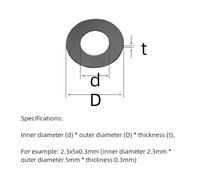 20-500Pcs Nylon Flat Washer M2 M2.2 M2.3 M2.5 M3 M4 M5 M6 M8 M10 M12 M15 M20 Black Graphite Nylon Gasket Ring Ultra-Thin Plane Spacer(15x20x1.5mm-50pcs)