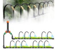 20-50m Drip Irrigation System Kit with Garden Timer New Quick Connector Garden Watering System with 1/2" And 3/4" Connectors Quick Connector Watering Regularly by Timer30m/98.4ft-WithoutTimer