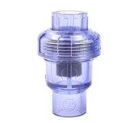 20~50mm UPVC Transparent One-Way Flap Check Valve Aquarium Fish Tank Union Joint Ball Garden Pipeline Drainage(Union Joint,40mm)
