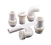 20~50mm White PVC Pipe Direct 90° Elbow Connectors Thicken Aquarium Overflow Joints Garden Irrigation Inlet Outlet Drain Fitting Suitable for PVC Pipes(Style 1,25mm(1Pc))