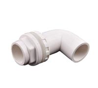 20~50mm White PVC Pipe Direct 90° Elbow Connectors Thicken Aquarium Overflow Joints Garden Irrigation Inlet Outlet Drain Fitting(Style 3(I D),32mm(1Pc))