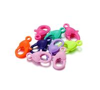20 / 50Pcs / Bag Plastic Heart Lobster Clasps Clips Colorful Lanyard Snap Hooks Connectors for DIY Jewelry Crafts Making Supplies Fashion in Practical