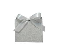 20/50pcs Candy Box Bag for Party Sparkling Chocolate Wedding Favours Creative Mini Paper Package for weddings, parties(Silver,50PCS_11.5X4.5X10CM)