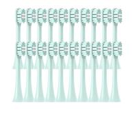 20/50PCS Copper Free Replaceable Brush Heads, Compatible for X3/X3U/X5 Soft Bristle Mint/VanGo Green Sonic Nozzles No Metal(50MintGreen)