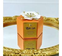 20/50pcs Creative Flower Hexagonal Gift Box With Gold White Card Candy Chocolate Packaging Gift Box Wedding Party Decoration