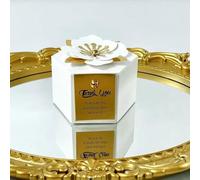 20/50pcs Creative Flower Hexagonal Gift Box With Gold White Card Candy Chocolate Packaging Gift Box Wedding Party Decoration