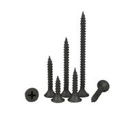 20-50pcs Cross Flat Head Self Tapping Drywall Screw M3.5 Wood Screws Black Carbon Steel(20mm (50pcs))