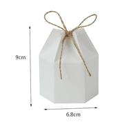 20/50pcs Kraft Paper Package Cardboard Candy Box Lantern Hexagon Favor And Gift Box Birthday Wedding Christmas Party Decoration(White,20PCS_6.8X9.5CM)