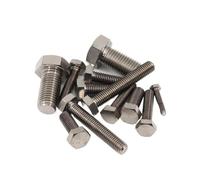 20-50Pcs/Lot Din933 Titanium External Hex Bolt M8x10/15/20~120mm Hexagon Head Screws Bright Pure Titanium Alloy Outer GR2 Screw(M8x15 (50pcs))
