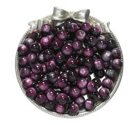 20-50pcs/lot Glitter Mitation Cat Eye Round Resin Bead Loose Beads for DIY Charm Necklace Bracelet Jewelry Making Findings-Purple-10mm x 20pcs