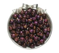 20-50pcs/lot Glitter Mitation Cat Eye Round Resin Bead Loose Beads for DIY Charm Necklace Bracelet Jewelry Making Findings-Orange purple-8mm x 20Pcs
