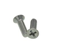 20-50pcs M1.6 .7 M2 .5 M3 M4 M5 304 Stainless Steel Cross Recessed Countersunk Head Flat Screws(16mm,M4 (20PCS))