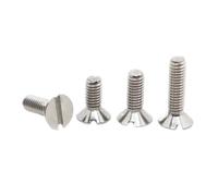 20/50PCS M1.6 M2 .5 M3 M4 M5 M6 A2-70 304 Stainless Steel GB68 Metric Threaded Slotted Flat Countersunk Head Machine Screw Bolt(3mm,M1.6 50pcs)