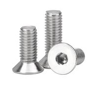 20/50pcs M2 .5 M3 M4 M5 M6 M8 DIN7991 Stainless Steel 304 Hex Socket Flat Head Countersunk Screw(12mm,M4-20pcs)