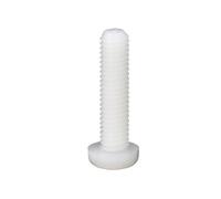 20/50pcs M2 .5 M3 M4 M5 M6 Metric Threaded White Nylon Plastic Pan Head Cross Round Screw Bolt Length 5mm-10mm(White/8mm,M5(20PCS))