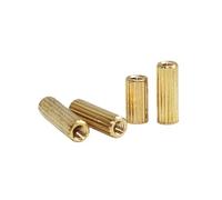20/50PCS M2 Copper Pillar Thread Brass Round Standoff Knurling Spacer Screw Female Printed Circuit Board PCB Motherboard Stand Off(M2x35mm (20pcs))