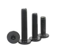 20/50pcs M2 M2.5 M3 M4 Black 304 Stainless Steel Socket Ultra Thin Super Low Flat Head Allen Screw Bolt(16mm,M2 (50pcs))