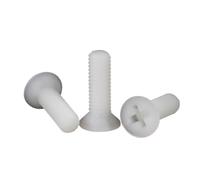 20/ 50pcs M2 M2.5 M3 M4 M5 M6 M8 White Plastic Nylon Countersunk Head Screws Flat Head Bolts(White,M6x25mm (20pcs))