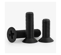 20/ 50pcs M2 M2.5 M3 M4 M5 M6 M8 White Plastic Nylon Countersunk Head Screws Phillips Flat Head Bolts(Black,M2.5x8mm 50pcs)