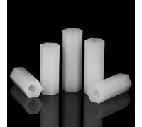 20/ 50Pcs M2 M2.5 M3 M4 M5 White Nylon Hex Female To Female Standoff Nylon Plastic Hexagon Thread PCB Motherboard Spacer(11MM_M3 (20PCS))