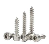 20-50pcs M2 M2.6 M3 M3.5 M4 M5 M6 Hex Hexagon Socket Cap Head Self Tapping Screw 8.8 Grade Nickel Zinc Allen Screws(M3 (50pcs),25mm)